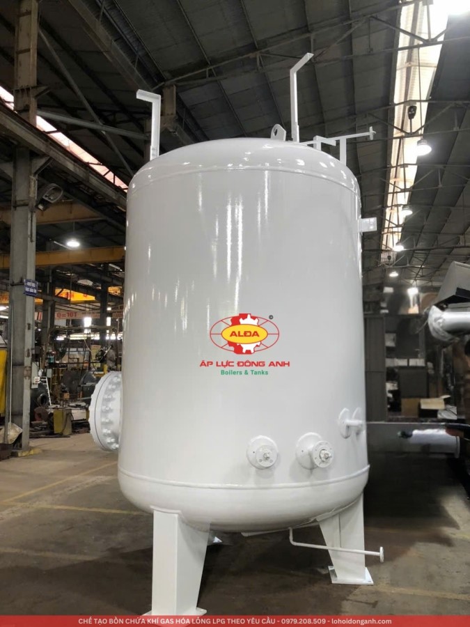 Dự Án Bình Chứa Khí Hóa Lỏng LPG Thể Tích V = 7.5m³ Kiểu Đứng